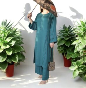 Peacock Teal Lace Suit