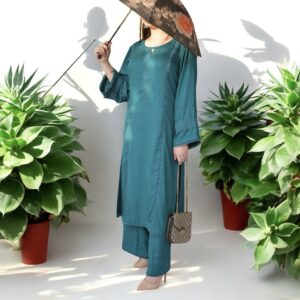 Peacock Teal Lace Suit